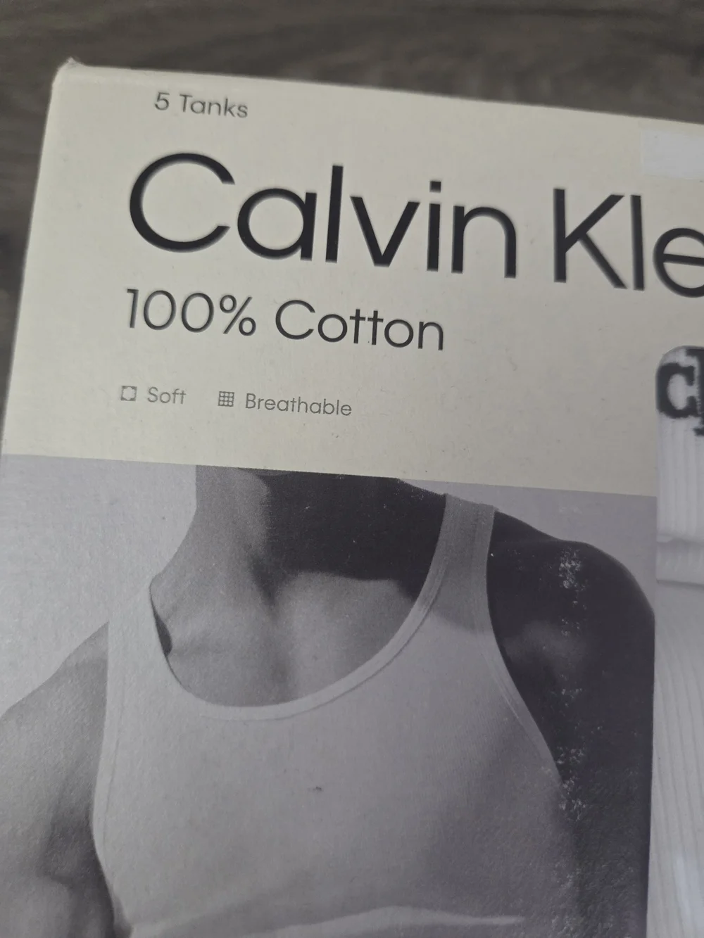 Calvin Klein Men’s White Cotton Tank Tops - 5-Pack Size M NEW